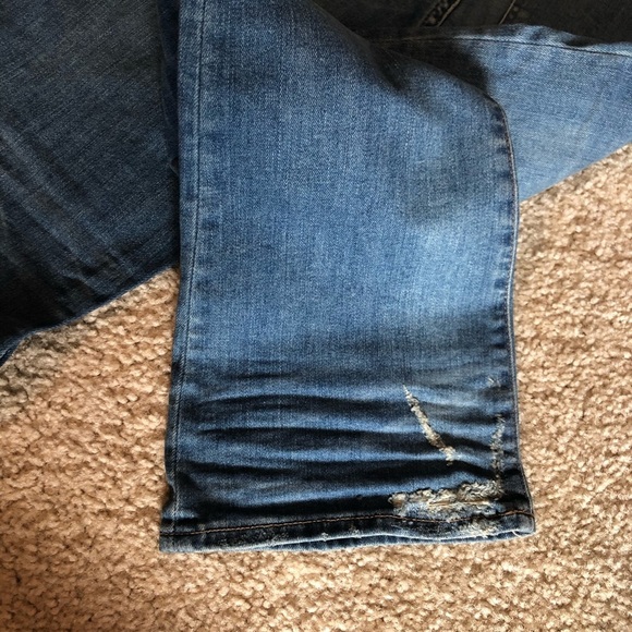 Madewell Cali Demi boot cut button front wash blue denim  jean pants 24 - Picture 8 of 10